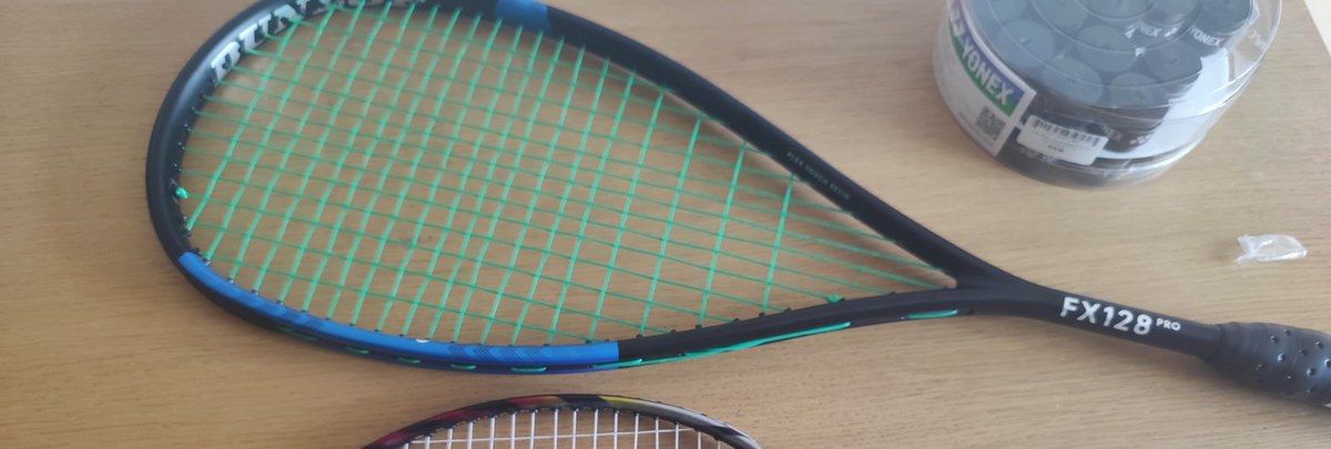 Dunlop FX128 Pro squash racket from NKProString customer equipment photography