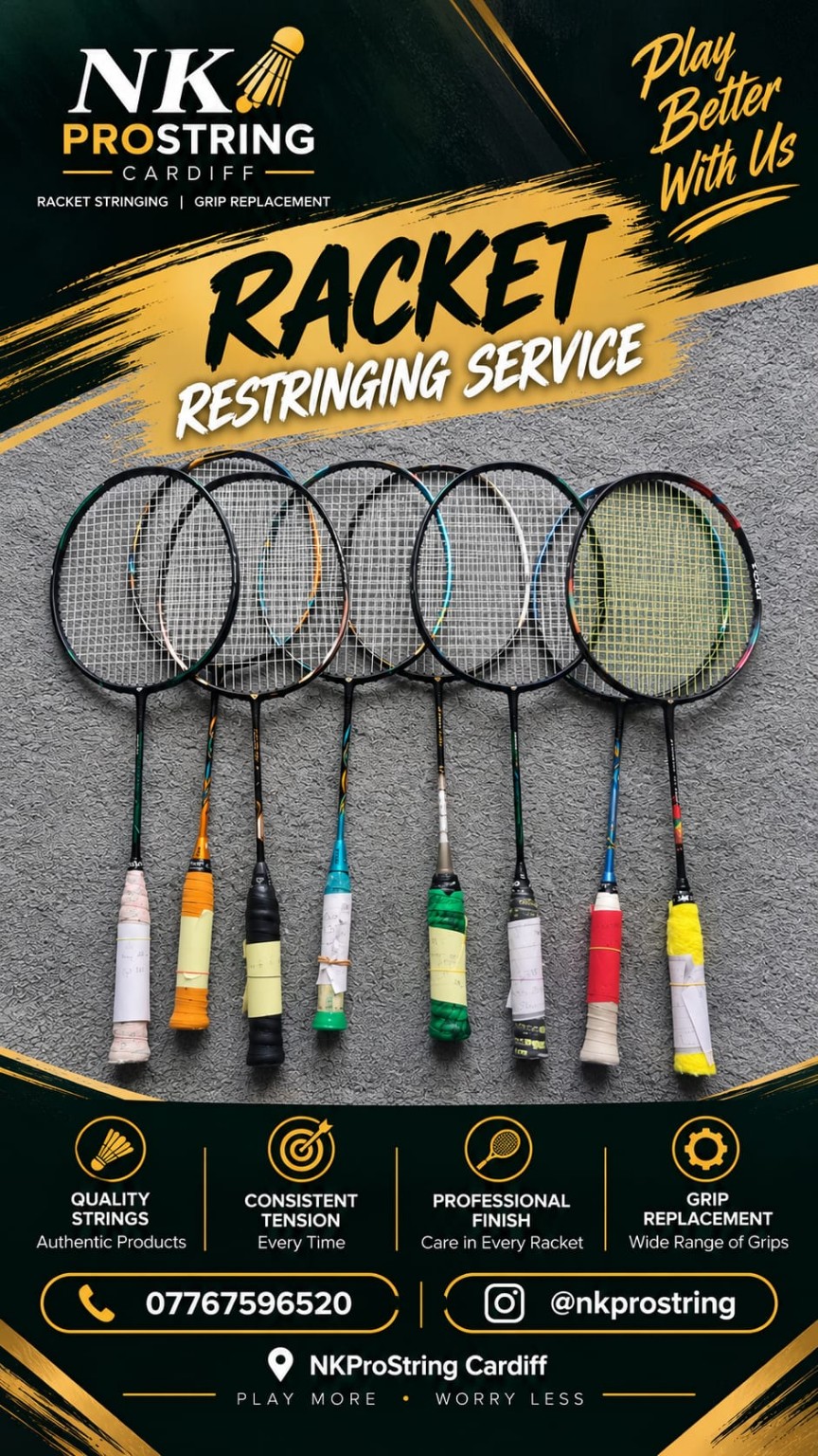 NKProString racket restringing service
